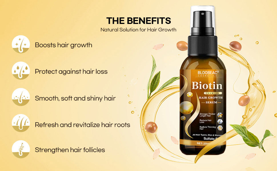 Bloobeac®Hair Growth Serum - Strong and Healthy Hair, Nutritious, Anti-Hair Loss, Moisturizing Root, Dense Scalp, Massage Nutrition