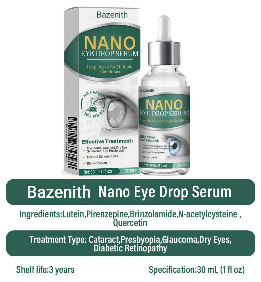 👩‍⚕️Bazenith™ Nano Eye Drops Serum ✅FDA Approved(Suitable for presbyopia, dry eye syndrome, glaucoma, and cataracts) 🌷
